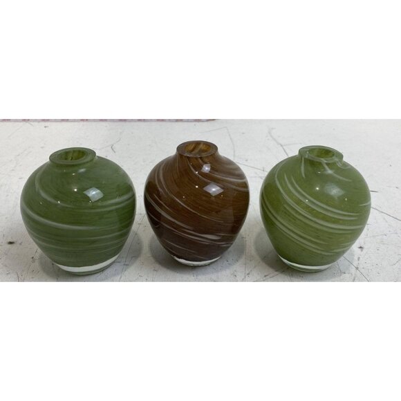 RARE Trio! Vintage Mid-Century Modern Art Glass Vases | Swirl Filigrana | MCM Ol - Picture 13 of 14